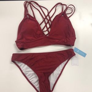 Maroon bikini - size L